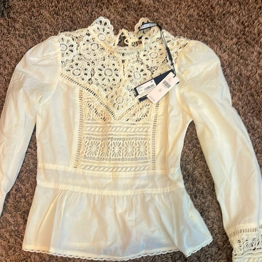 Tracy Reese Victorian Lace Top XS